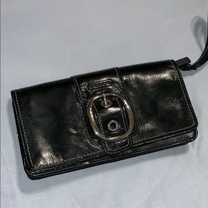 Coach black wristlet